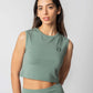 crop top in colour green
