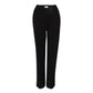 Image of black vegan straight leg trousers in black made by Organique, a sustainable clothing brand.