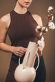 Image of brown vegan tank top made by Oranique, a sustainable clothing brand.