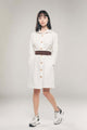 Foto von weißem Bio-Baumwolle Hemdkleid von Organique. 